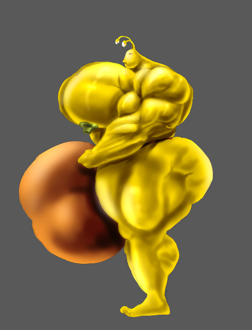 2018 abs anthro balls biceps big_balls big_bulge big_butt big_muscles big_pecs big_penis big_thighs blazingblazen blush bulge butt clothing digital_media_(artwork) gastropod huge_balls huge_butt huge_thighs hyper hyper_balls hyper_bulge hyper_pecs hyper_penis male muscular muscular_male nipples pecs penis simple_background slug solo speedo standing swimsuit thick_thighs underwear voluptuous wide_hips