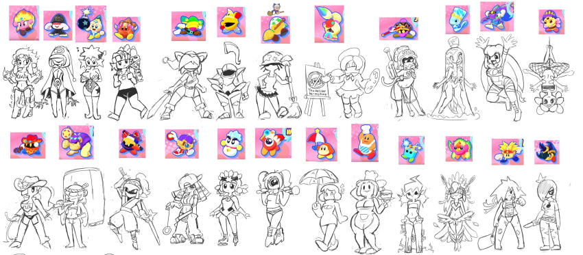 1_eye adeleine anthro arachnid arthropod avian beetley bio_spark bird birdon blade_knight bonkers_(kirby) breasts broom broom_hatter bugzzy burning_leo chef chef_kawasaki chilly clothing como_(kirby) driblee female fire gim hammer jammerjab kirby_(series) knife knight knuckle_joe melee_weapon minus8 nesp nintendo parasol_waddle_dee plugg poppy_bros_jr. rocky_(kirby) shorts sir_kibble skirt spider sword tools umbrella video_games vividria waddle_dee waddle_doo water weapon wester wide_hips yo-yo