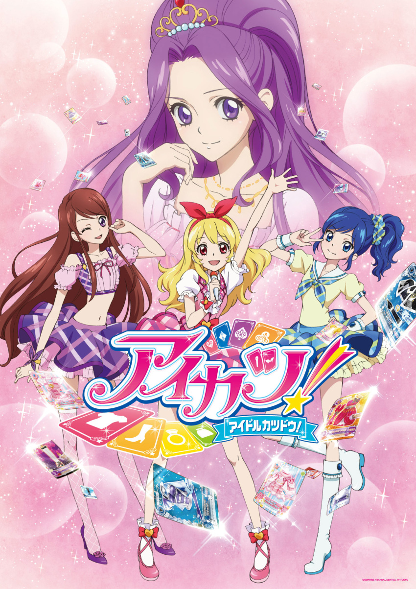 aikatsu! aikatsu!_idol_katsudou! heels hoshimiya_ichigo kanzaki_mizuki kiriya_aoi shibuki_ran thighhighs