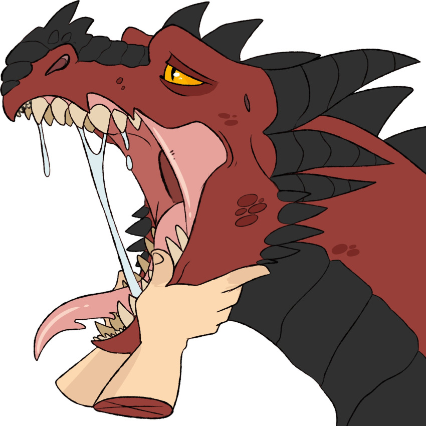 ambiguous_gender disembodied_hand dragon feral imperator_caesar mouth_play
