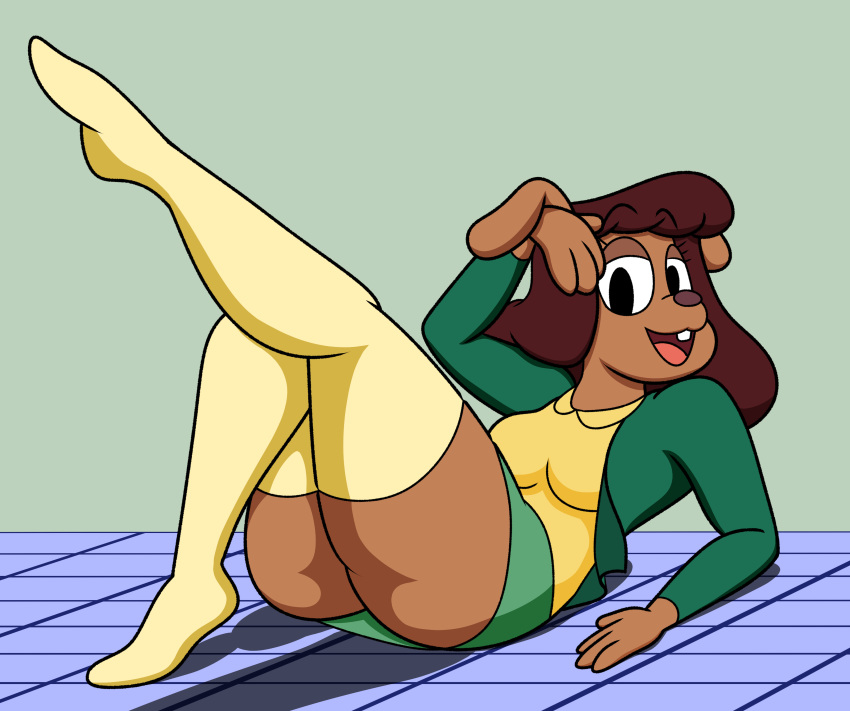 anthro big_butt butt canine carla_(ok_k.o.!_lbh) cartoon_network clothed clothing female mammal marcodile ok_k.o.!_let's_be_heroes solo