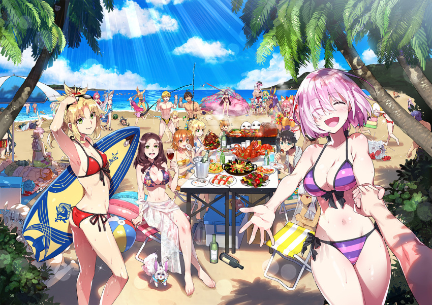 altera_(fate) animal_ear_fluff animal_ears annotation_request artemis_(fate/grand_order) artoria_pendragon_(all) artoria_pendragon_(swimsuit_archer) ass asterios_(fate/grand_order) astolfo_(fate) atalanta_(fate) barbecue barefoot beach bikini billy_the_kid_(fate/grand_order) blonde_hair bottle breasts caligula_(fate/grand_order) character_request cleopatra_(fate/grand_order) closed_eyes dark_skin day eating edward_teach_(fate/grand_order) elizabeth_bathory_(fate)_(all) euryale fate/grand_order fate_(series) fishing_rod florence_nightingale_(fate/grand_order) food fou_(fate/grand_order) fox_ears francis_drake_(fate) fujimaru_ritsuka_(female) fujimaru_ritsuka_(male) fujimura_taiga gilgamesh green_eyes hans_christian_andersen_(fate) jack_the_ripper_(fate/apocrypha) jackal_ears jaguarman_(fate/grand_order) jeanne_d'arc_(fate)_(all) jeanne_d'arc_alter_santa_lily julius_caesar_(fate/grand_order) large_breasts leonardo_da_vinci_(fate/grand_order) long_hair looking_at_viewer lossy-lossless male_swimwear marie_antoinette_(fate/grand_order) marie_antoinette_(swimsuit_caster)_(fate) mash_kyrielight medium_breasts medjed merlin_(fate) mordred_(fate)_(all) mordred_(swimsuit_rider)_(fate) multiple_girls nero_claudius_(fate)_(all) nikola_tesla_(fate/grand_order) nitocris_(fate/grand_order) nursery_rhyme_(fate/extra) ocean open_mouth orion_(fate/grand_order) out_of_frame ozymandias_(fate) pink_hair pov pov_hands purple_eyes purple_hair red_bikini redrop ribbon saber scathach_(fate)_(all) scathach_(swimsuit_assassin)_(fate) short_hair side-tie_bikini small_breasts smile stitched summer sunglasses swim_briefs swimsuit swimwear tabard tamamo_(fate)_(all) tamamo_cat_(fate) third-party_edit thomas_edison_(fate/grand_order) true_assassin william_shakespeare_(fate)