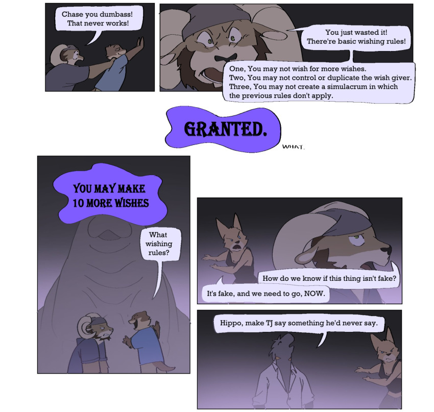 ambiguous_gender anthro asian_small-clawed_otter beard bighorn_sheep bovid canid canine caprine carl_hendricks chase_hunter clothed clothing comic common_hippopotamus dialogue echo_(game) echo_(series) echo_project english_text facial_hair female feral flynn_moore fox gila_monster group helodermatid hi_res hippopotamid humor jenna_begay kit_fox lizard male mammal mustelid night otter outside phwog reptile scalie sheep size_difference speech_bubble text true_fox