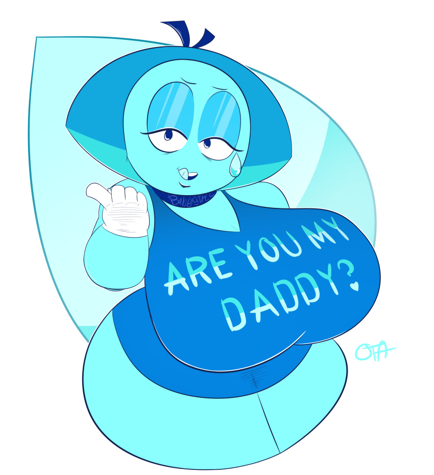 absurd_res alien aquamarine_(steven_universe) big_breasts breasts cartoon_network clothed clothing female gem_(species) hi_res huge_breasts humanoid looking_at_viewer not_furry ota_(artist) shortstack signature solo steven_universe