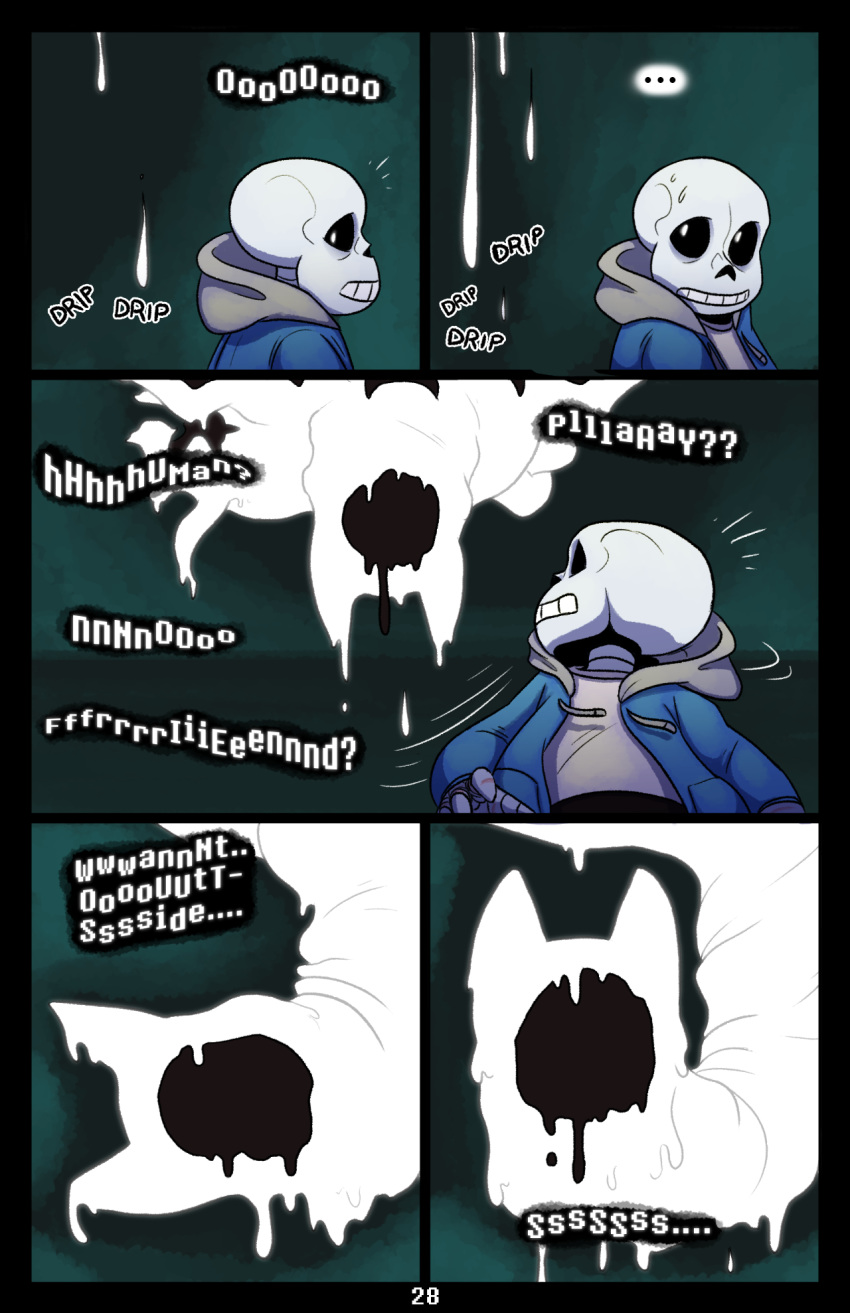 absolutedream amalgamate animated_skeleton bone comic dialogue endogeny english_text sans_(undertale) skeleton text undead undertale video_games