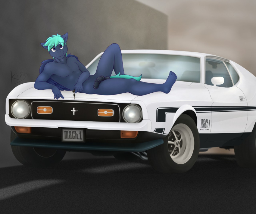 brony car equine keys kitshokit kitshokitcat looking_at mach1 male mammal mustang my_little_pony pegasus penis sandstorm stormtwirl vehicle wings ych