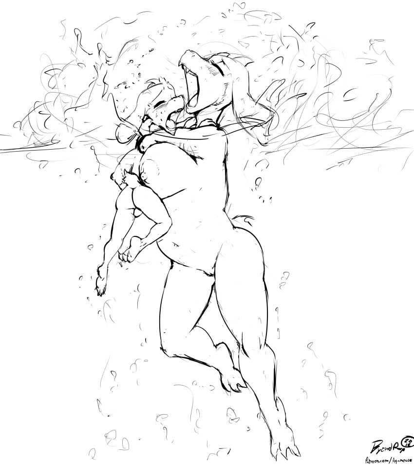 2018 anthro asriel_dreemurr balls between_breasts big_breasts blush breasts butt byondrage caprine female gasping goat hi_res hug huge_breasts male mammal mother mother_and_son navel nipples nude open_mouth outside parent penis pussy sea simple_background slightly_chubby son surfacing swimming tongue toriel undertale underwater video_games water young