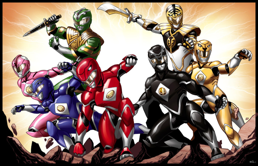 5boys alternate_costume arm_guards armor belt belt_buckle black_bodysuit black_ranger blue_bodysuit blue_ranger bodysuit buckle dagger davidfernandezart fighting_stance gloves gold_armor green_bodysuit green_ranger helmet holding holding_dagger holding_sword holding_weapon jason_lee_scott kimberly_ann_hart mighty_morphin_power_rangers multiple_boys multiple_girls pink_bodysuit pink_ranger power_rangers red_bodysuit red_ranger redesign sword tommy_oliver trini_kwan weapon white_bodysuit white_ranger william_cranston yellow_bodysuit yellow_ranger zachary_taylor