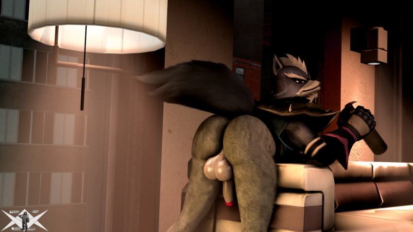 3d_(artwork) anal anthro balls big_balls butt canine chara:wol_o_donnel digital_media_(artwork) drunk knightashshadowborne knightthewolfal male mammal nintendo source_filmmaker sourcefilmmaker star_fox video_games wide_hips wolf_o'donnell