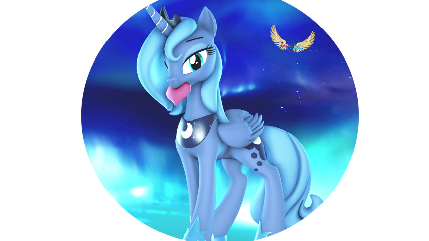 &lt;3 3d_(artwork) blue_eyes digital_media_(artwork) equine eyeshadow female friendship_is_magic horn jewelry loveslove makeup mammal my_little_pony necklace princess_luna_(mlp) solo source_filmmaker winged_unicorn wings