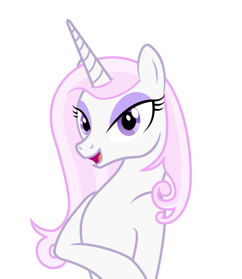 2017 alpha_channel equine female feral fleur_de_lis_(mlp) friendship_is_magic grypher hair horn looking_at_viewer mammal my_little_pony pink_hair simple_background smile solo transparent_background unicorn
