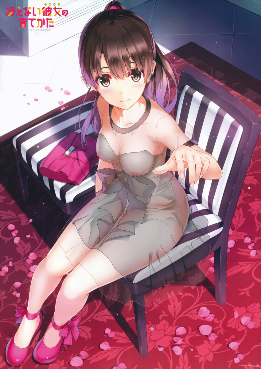 dress katou_megumi misaki_kurehito nipples no_bra nopan photoshop possible_duplicate saenai_heroine_no_sodatekata see_through