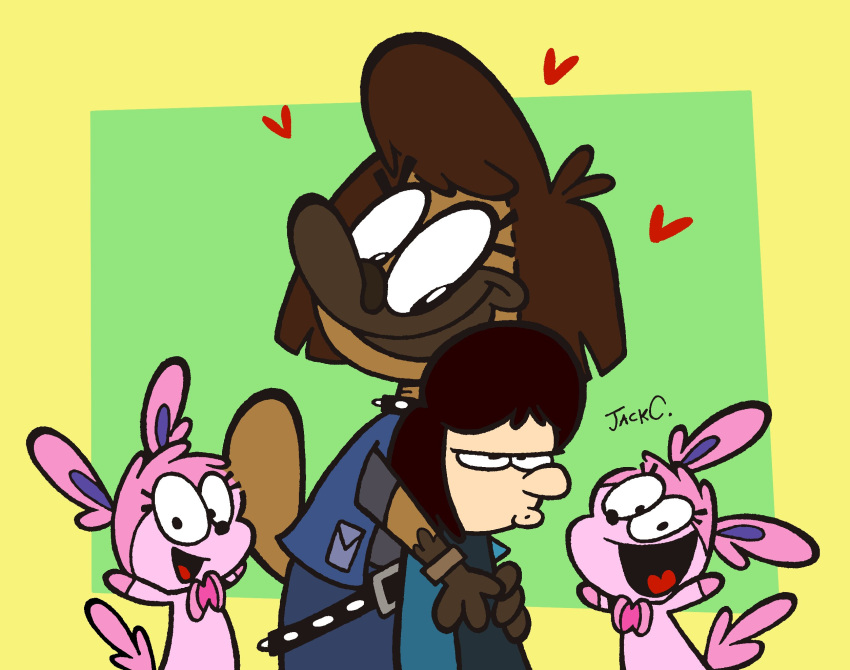 &lt;3 2018 anthro brown_fur brown_hair clothing eeveelution f_is_for_family female feral fur group hair hi_res human itoruna itoruna_the_platypus kevin_(f_is_for_family) kevin_murphy male mammal monotreme nintendo platypus pok&eacute;mon pok&eacute;mon_(species) ribbons smile sylveon video_games