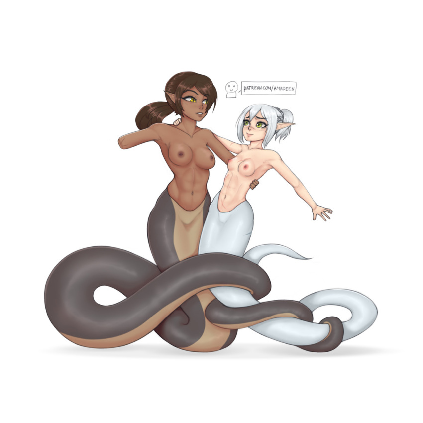 breasts disabled fantasy naga nude snake snakegirl yuri