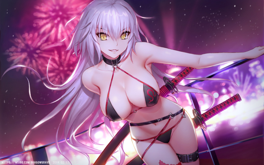 bikini breasts cleavage fate/grand_order jeanne_d'arc jeanne_d'arc_(alter)_(fate) swimsuits