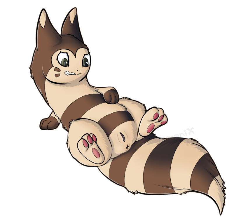 alpha_channel anus female feral fur furret itsdraconix nintendo pok&eacute;mon pok&eacute;mon_(species) pussy simple_background solo transparent_background video_games