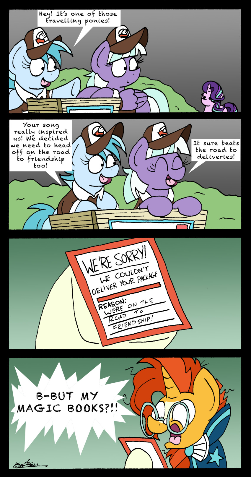 bobthedalek comic dialogue english_text equine female friendship_is_magic horn male mammal my_little_pony starlight_glimmer_(mlp) sunburst_(mlp) text unicorn