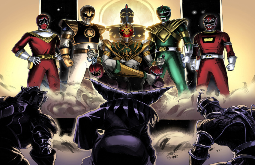 6+boys arm_guards armor backlighting belt black_bodysuit bloom bodysuit boots commentary english_commentary faceless faceless_male gloves gold_armor gold_trim goldar green_bodysuit green_ranger hand_on_hip helmet holding holding_sword holding_weapon lord_drakkon lord_zedd male_focus mighty_morphin_power_rangers multiple_boys power_rangers power_rangers:_dino_thunder power_rangers:_legacy_wars power_rangers_shattered_grid red_bodysuit sam_delatore sitting sword throne tommy_oliver weapon white_bodysuit white_ranger witch_bandora