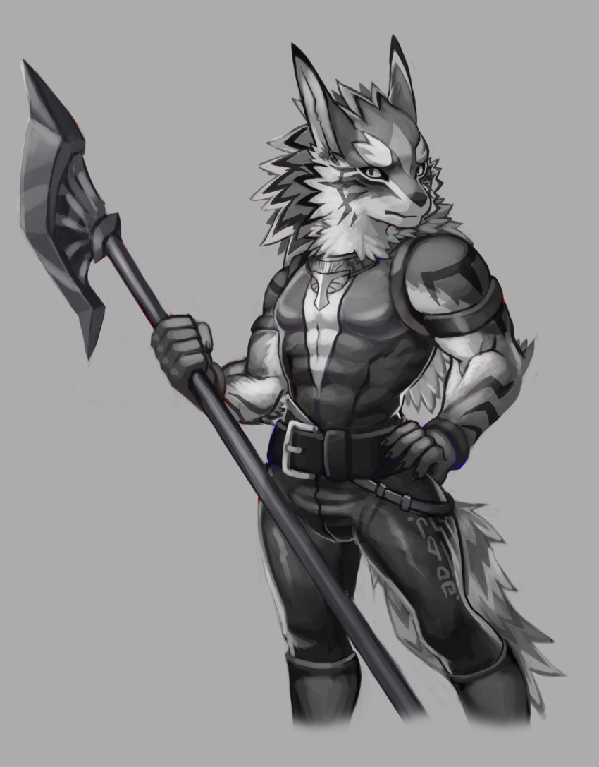 2018 anthro canine clothed clothing fur hi_res male mammal seth_(tas) tokyo_afterschool_summoners wolfmalro