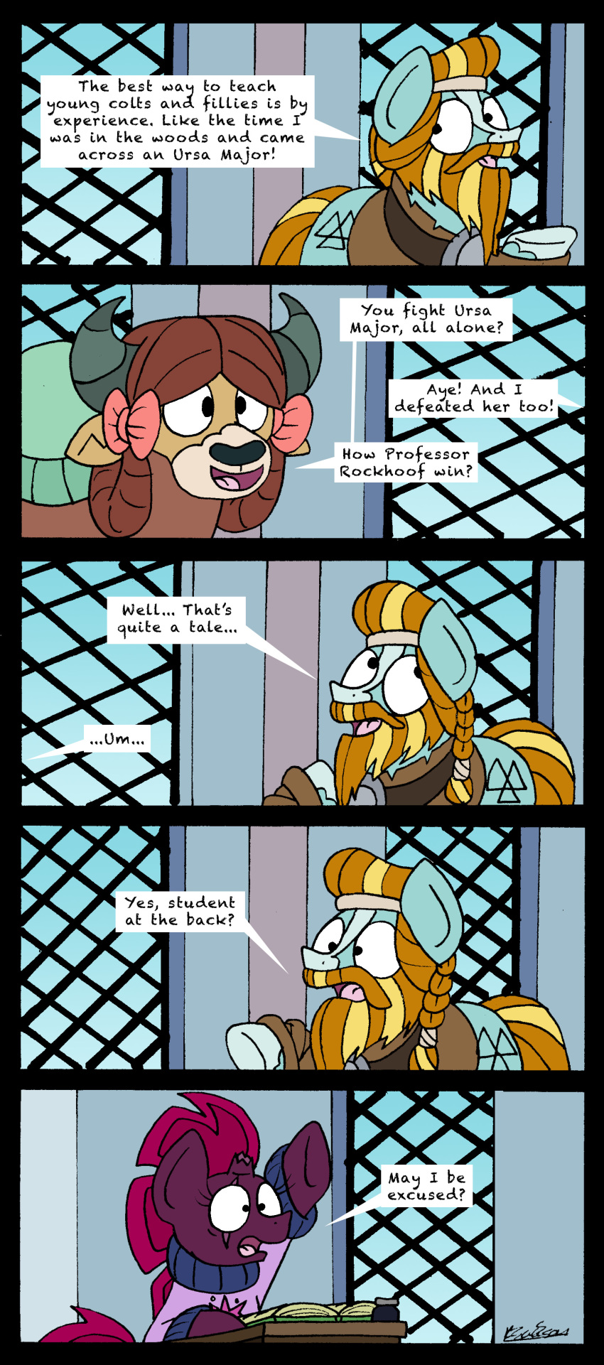 2018 bobthedalek bovine clothing comic dialogue english_text equine female horn horse male mammal my_little_pony my_little_pony_the_movie pony rockhoof_(mlp) sweater tempest_shadow_(mlp) text unicorn yak yona_(mlp)