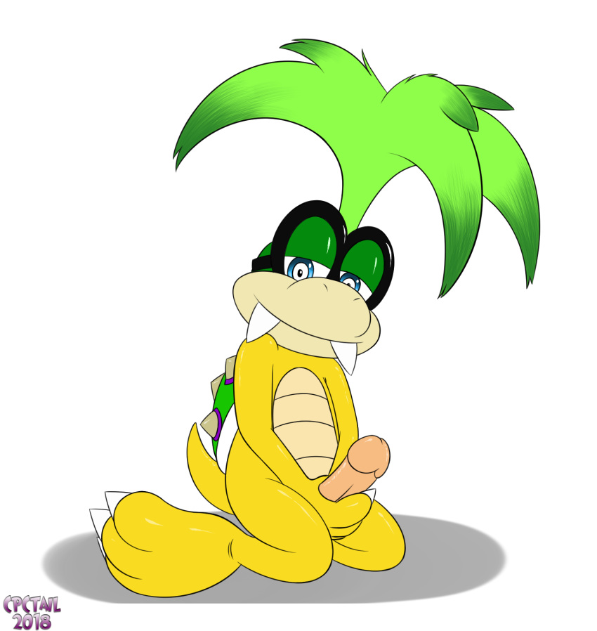 cpctail eyewear glasses iggy iggy_koopa koopa koopaling male mario_bros nintendo paws penis scalie solo video_games