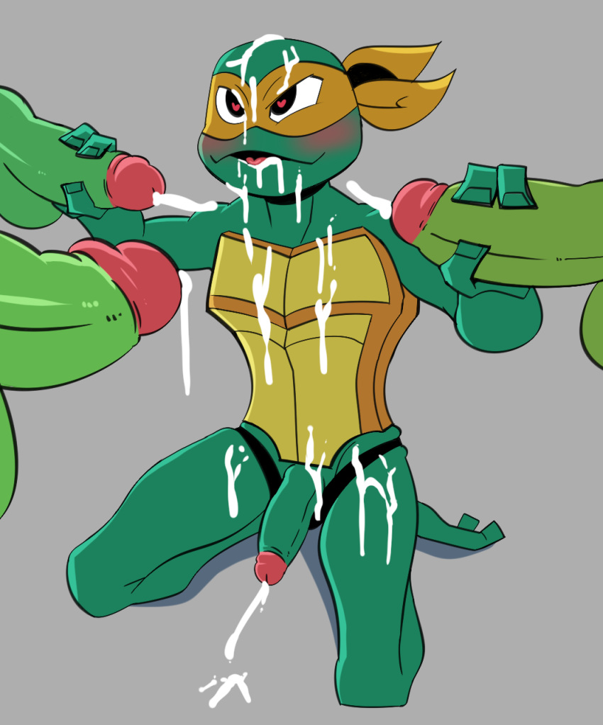 anthro handjob jerseydevil male male/male michelangelo_(tmnt) penis reptile rise_of_the_teenage_mutant_ninja_turtles scalie sex teenage_mutant_ninja_turtles turtle