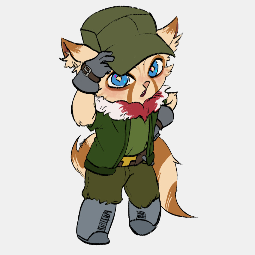 anthro blue_eyes blush chibi clothed clothing colored cute league_of_legends recon_scout_teemo riot_games teemo_(lol) video_games