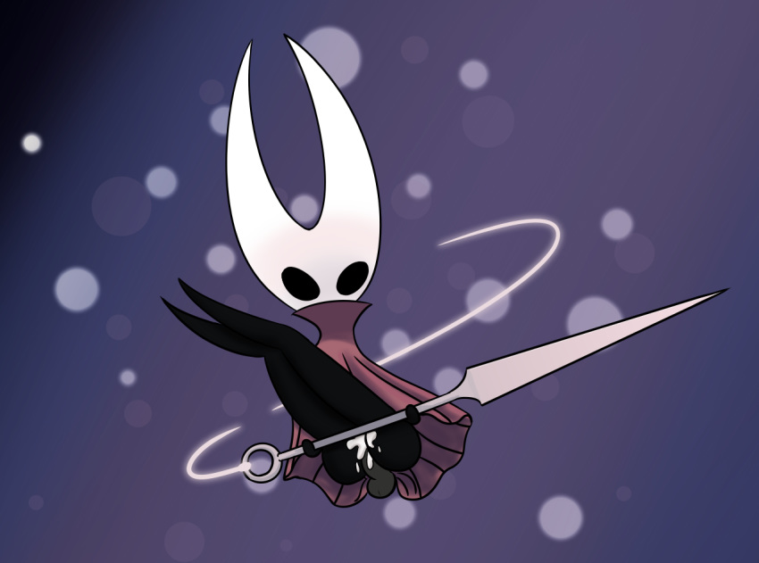 arthropod cum empty_eyes female hollow_knight hollow_knight_(species) hornet_(hollow_knight) insect krabbshack solo_focus thread