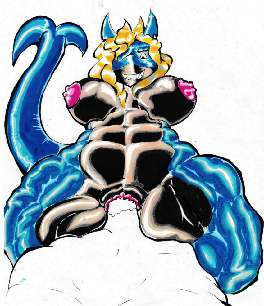 anthro big_breasts breasts contextsickness cowgirl_(disambiguation) crossgender eli_schrodinger female fish kneeling marine penetration shark vaginal vaginal_penetration