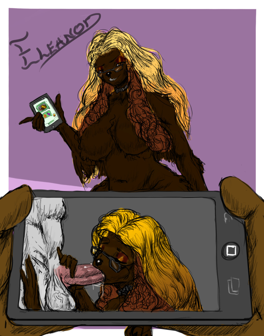 anthro balls big_breasts big_penis breasts canine collar dog dreamy_pride duo eleanor fellatio female fluffy fur hair horny_(disambiguation) humanoid_penis invalid_color invalid_tag long_hair male male/female mammal mobile_(disambiguation) nude oral penetration penis precum saliva sassy sex solo spaniel thick_thighs wide_hips