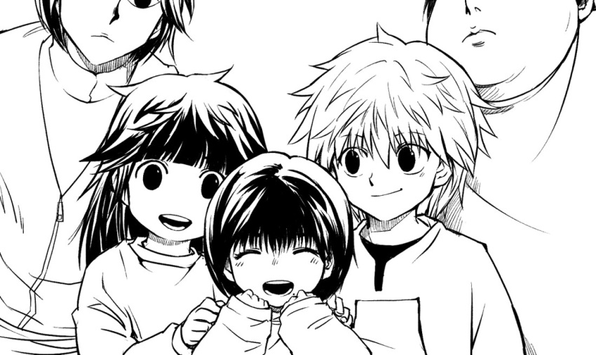 5boys alluka_zoldyck brothers family hunter_x_hunter illumi_zoldyck kalluto_zoldyck killua_zoldyck milluki_zoldyck multiple_boys siblings tagme