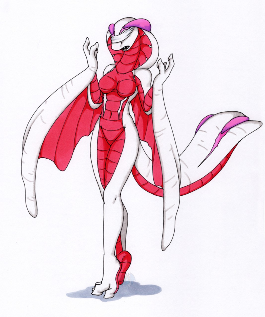 anthro breasts capcom dragon female flying_wyvern gigginox monster_hunter solo tierafoxglove video_games