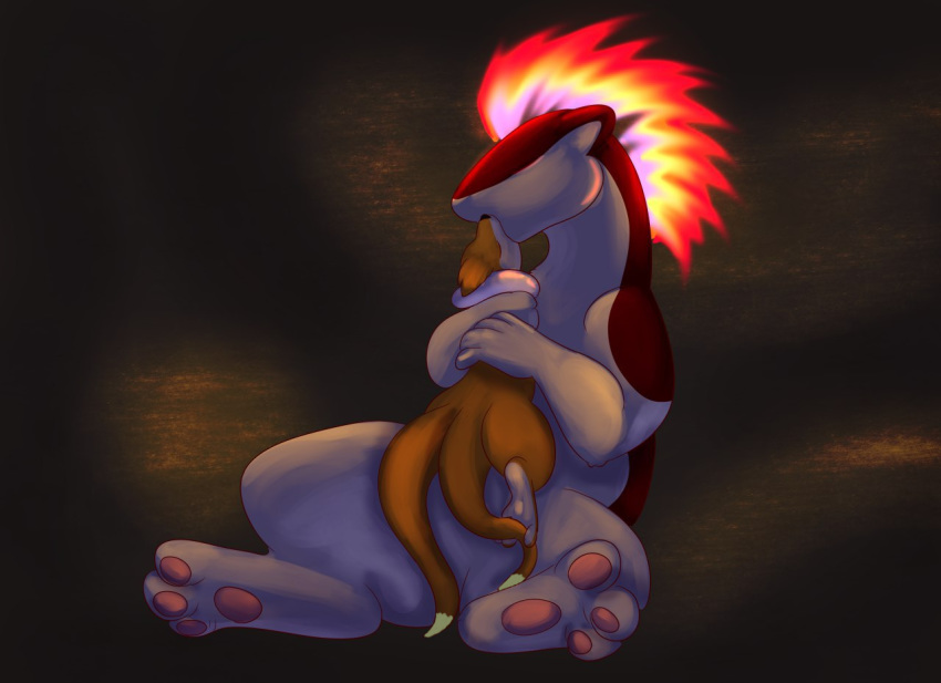 bui buizel cave chillyphillix eon eyes_closed fire hug kissing nintendo paws pok&eacute;mon pok&eacute;mon_(species) typhlosion video_games