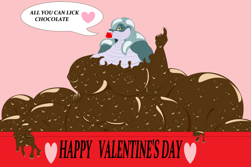 anthro breasts candy chocolate female food fusion holidays jessicarabbit junglebook2 kaa kaafemale nude reptile scalie snake solo valentine's_day