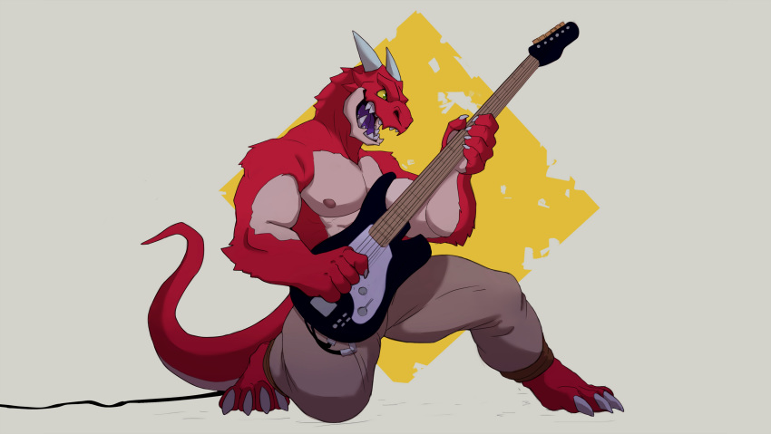 dragon guitar male merfiller musical_instrument rhex'sai rock solo