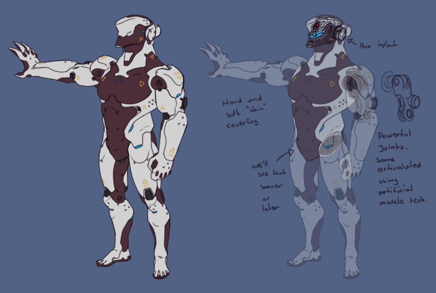 1_eye android machine male model_sheet not_furry oscar_(rube) pose robot rube solo teeth text