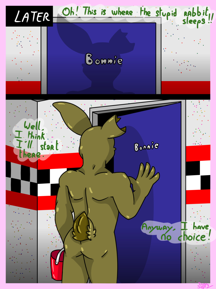 2018 comic digital_media_(artwork) five_nights_at_freddy's five_nights_at_freddy's_3 insanysage lagomorph male mammal rabbit springtrap_(fnaf) video_games
