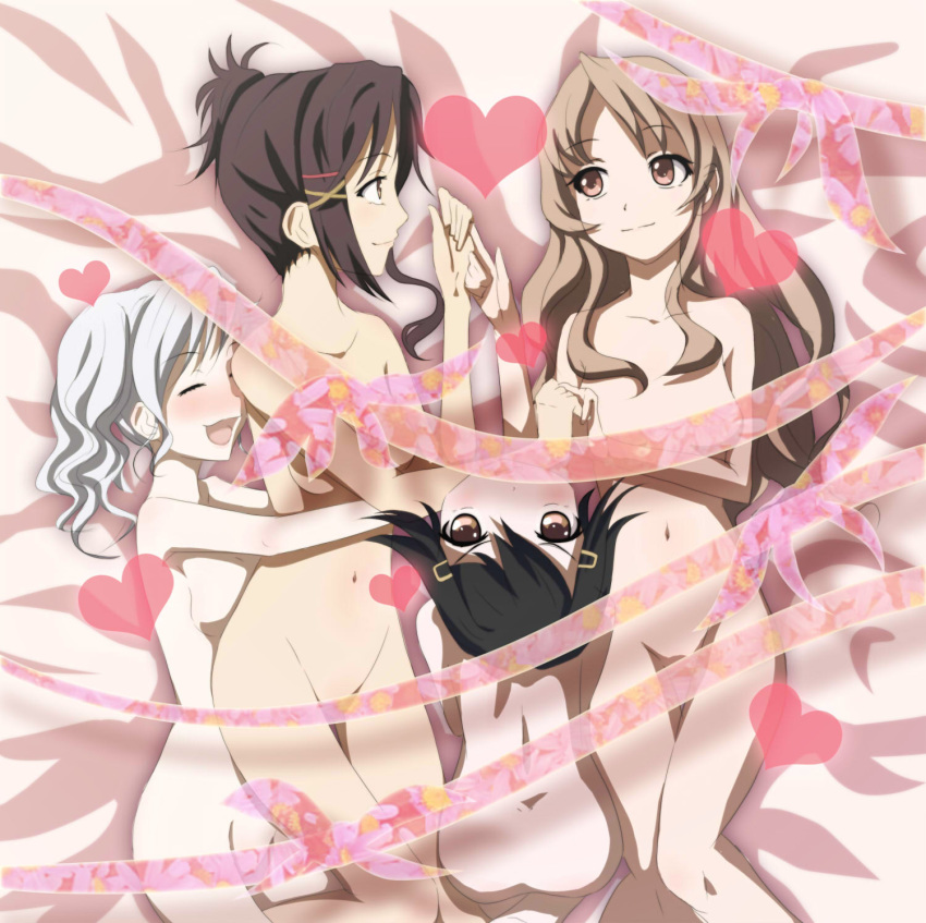 candy_boy kamiyama_sakuya nude sakurai_kanade sakurai_shizuku sakurai_yukino yuri