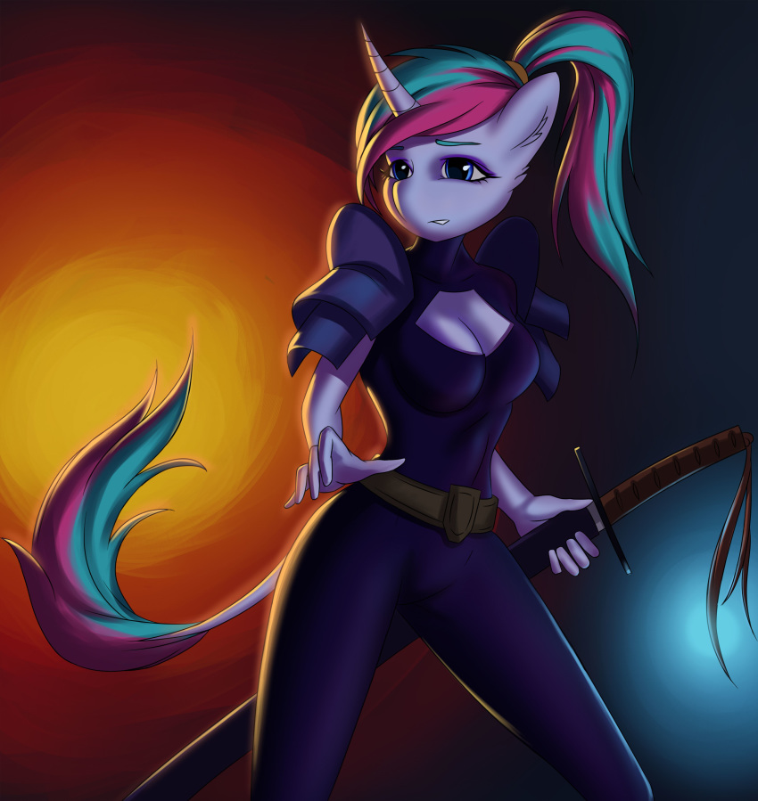 anthro anthropony armor clothing equine fafecalus fan_character female horn horse invalid_tag mammal melee_weapon pony sword unicorn weapon