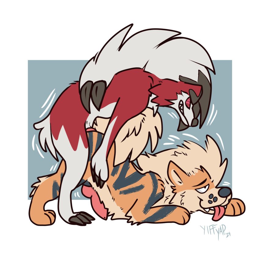 anal anal_penetration arcanine big_claws canid canine canine_teeth claws doggystyle duo feral feral_on_feral feral_penetrated feral_penetrating feral_penetrating_feral from_behind_position generation_1_pokemon generation_7_pokemon hi_res hypno_eyes knot looking_pleasured lycanroc male male/male mammal midnight_lycanroc motion_lines nintendo paws penetration pokemon pokemon_(species) sex tongue tongue_out were werecanid yiffyap