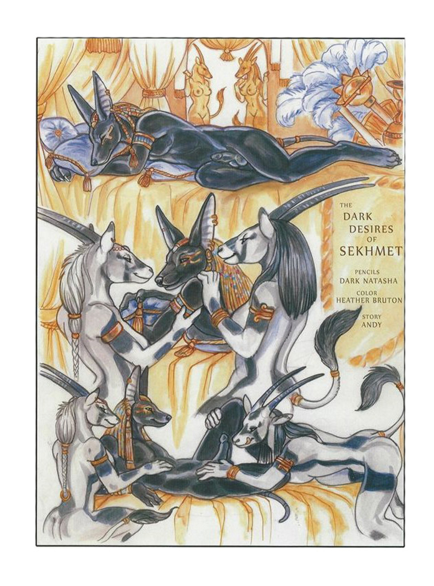 accessory antelope anthro anthro_on_anthro anubian_jackal anubis armwear awakening balls bed bovid breasts butt canid canine canis clothing dark_natasha deity ear_piercing ear_ring egyptian_mythology erection female furgonomics furniture genitals grazing_antelope group harem heather_bruton hi_res imminent_oral imminent_sex jackal jewelry male male/female mammal master middle_eastern_mythology mythology nipples nude oryx penis piercing pillow predator/prey raised_tail reclining ring ring_piercing slave sleeping smile sneaky tail tail_accessory tail_jewelry tail_ring tongue tongue_out trio