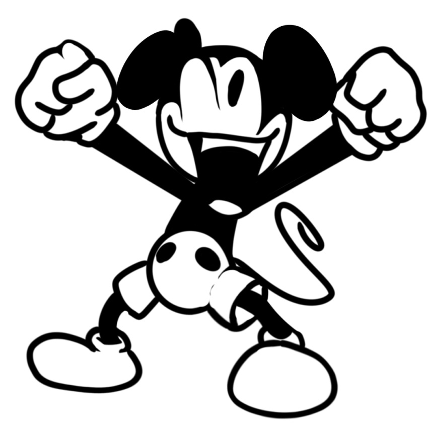 black_and_white black_body black_fur bottomwear cheering clothing disney footwear friday_night_funkin' fur gloves handwear humanoid laugh mako114 male mammal mickey_mouse mickey_mouse_shorts monochrome mouse mouse_tail murid murine rodent shoes shorts solo suicide_mouse_(character) suicide_mouse_(creepypasta) wednesday's_infidelity_(fnf_mod)