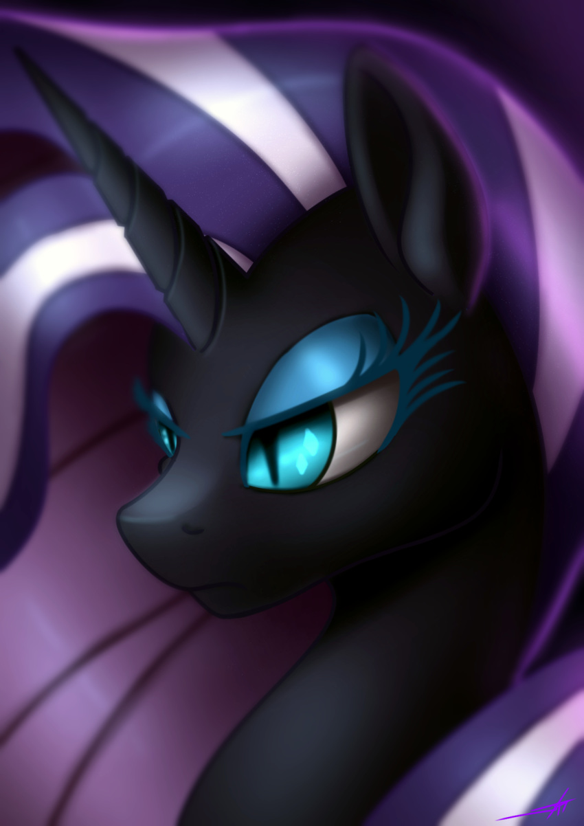 2018 digital_media_(artwork) equine eyeshadow female feral hi_res horn jeki makeup mammal my_little_pony nightmare_rarity_(idw) solo unicorn