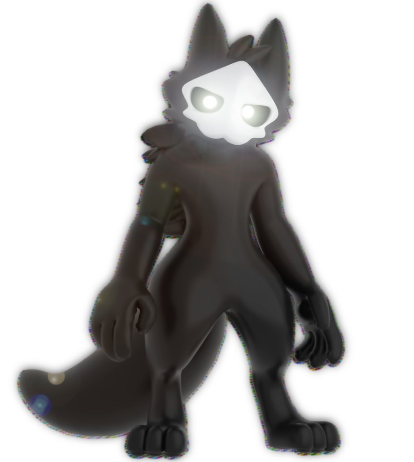 ambiguous_gender anthro canine changed_(video_game) goo_creature mammal mask puro_(changed) simple_background solo