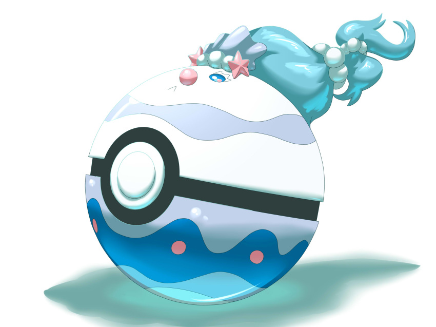 2017 animate_inanimate blue_eyes dlrowdog nintendo pok&eacute;ball pok&eacute;mon pok&eacute;mon_(species) primarina simple_background solo video_games white_background