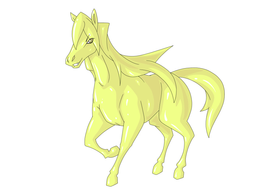 2014 ambiguous_gender dlrowdog equine horse mammal simple_background solo white_background yellow_eyes