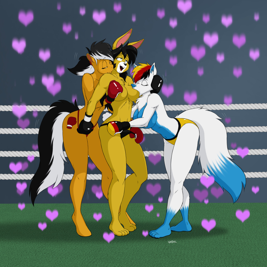 &lt;3 2018 4_toes anthro anthro_on_anthro big_breasts black_hair black_mane black_nose blue_belly blue_breasts blue_fur blue_nose boxing boxing_gloves breast_suck breasts canine chest_tuft clothed clothing dipstick_tail emerald_kimura equine euro_d_fox eyebrows eyelashes eyes_closed female female/female fighting_ring fox from_behind_(disambiguation) fur german german_flag germany green_eyes group hair half-closed_eyes horse inner_ear_fluff interspecies lagomorph long_hair looking_pleasured mammal mane markings mostly_nude motion_lines multicolored_fur multicolored_hair multicolored_tail navel neck_kiss open_mouth panties panty_pull ponytail predator/prey rabbit sex signature socks_(marking) sport standing sucking tattoo toes topless tuft two_tone_hair two_tone_mane two_tone_tail underwear uppercute wendel_fragoso white_fur white_hair white_mane yellow_belly yellow_breasts yellow_fur