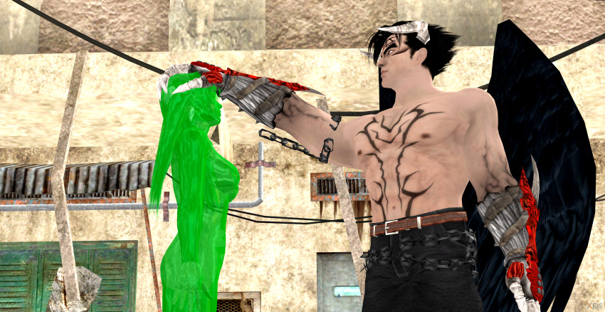 alpha-152 crossover\r\n dead_or_alive devil_jin tagme tekken