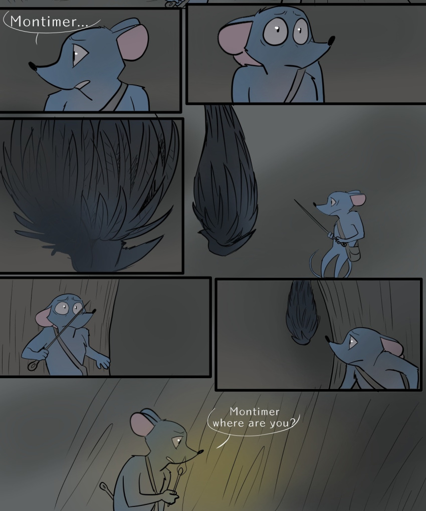 anthro bat comic forest lary_(yinller) male mammal mouse needle rodent tree yinller