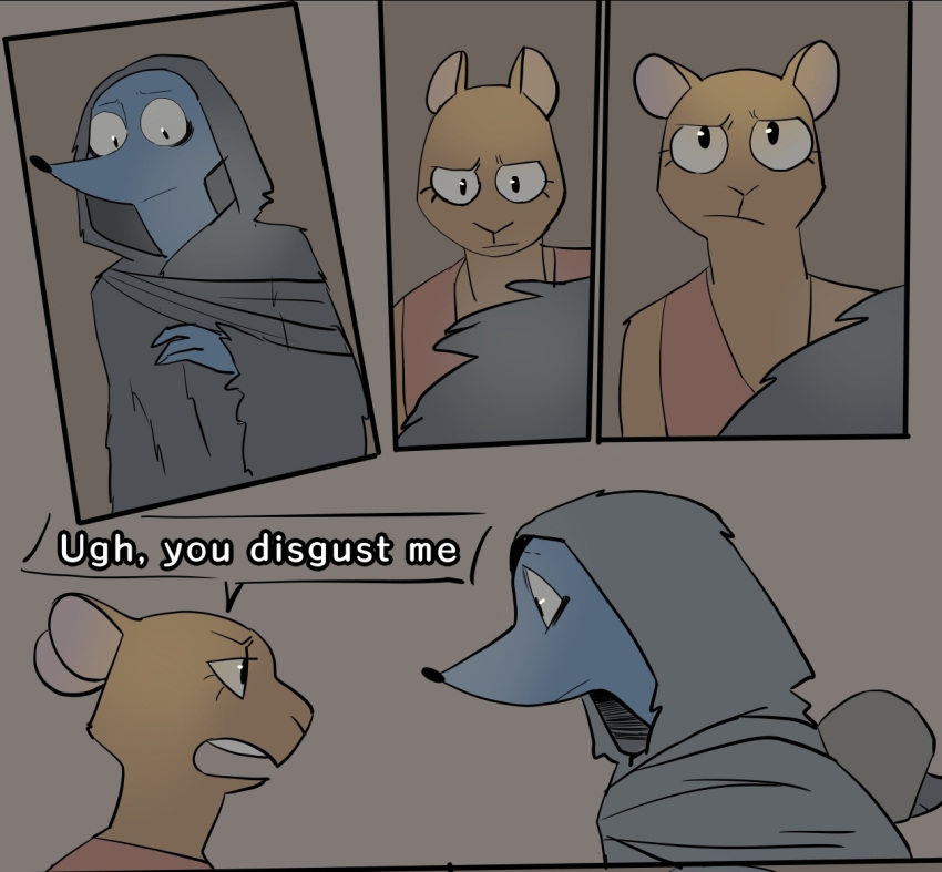 anthro bat building comic debbie_(yinller) dialogue female fur house male mammal montimer_(yinller) rodent squirrel yinller